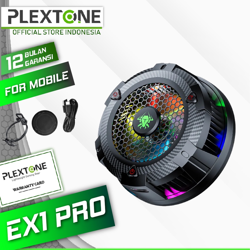 Plextone EX1 Pro Fan Cooler Semiconductor Magnetic Radiator with RGB Funcooler Pendingin HP