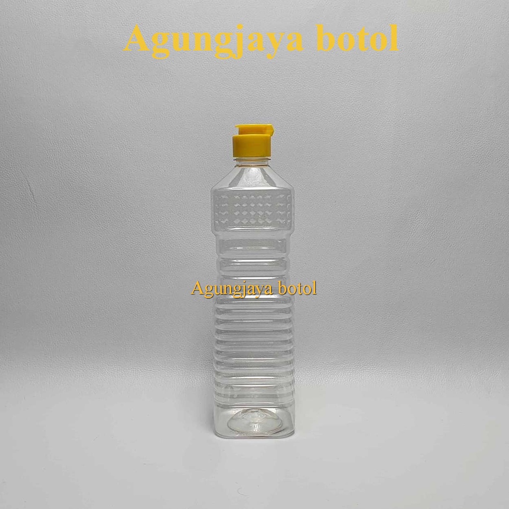 Botol Pet 1000 ml Minyak Goreng Natural Tutup Fliptop Jamur / Botol Plastik / Botol Plastik Fliptop 