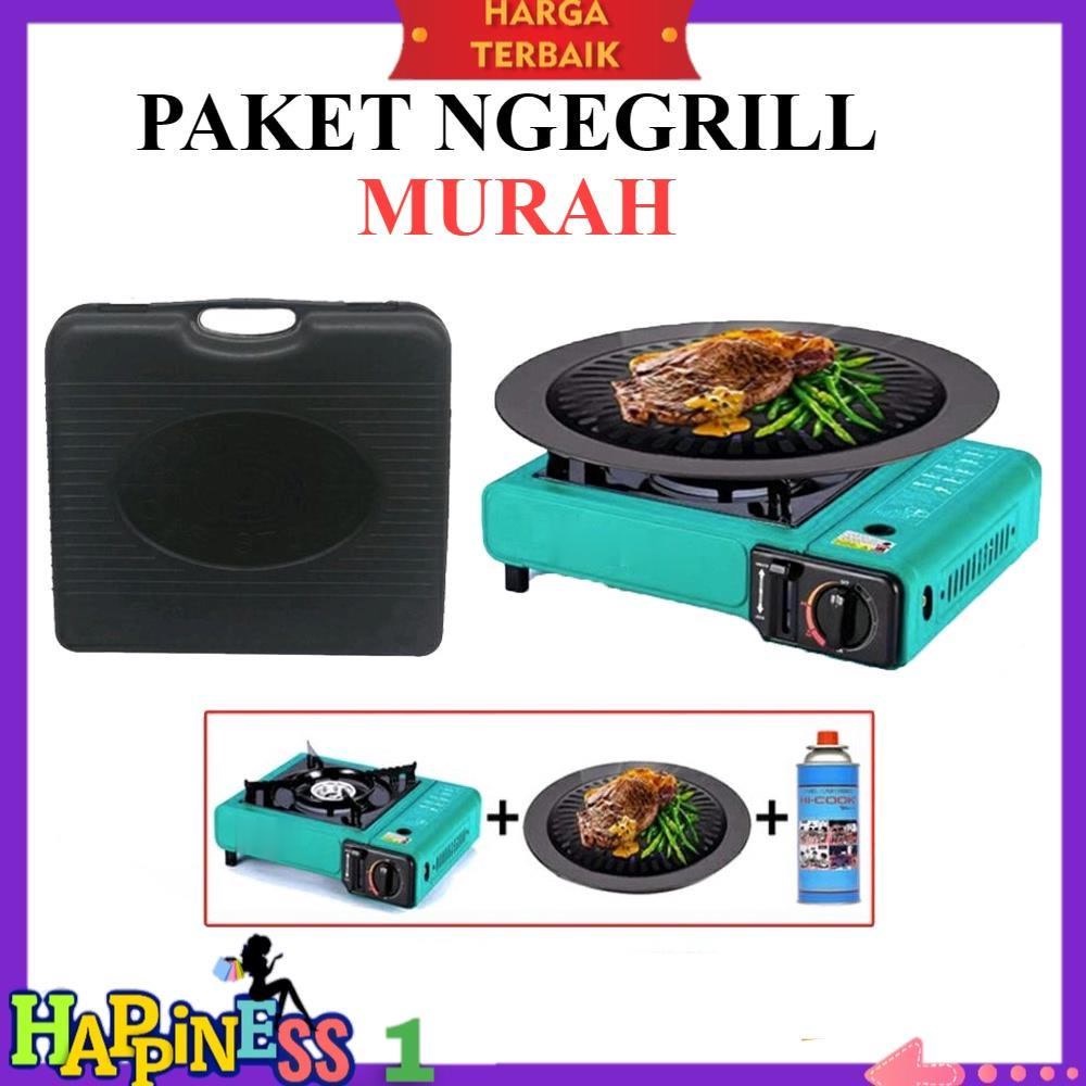 PAKET KOMPOR PORTABLE + ULTRA GRILL + GASS PORTABLE PAKET NGEGRILL MURAH