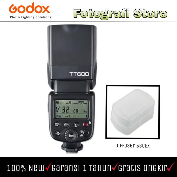 Paket Flash Godox TT600 Free Diffuser