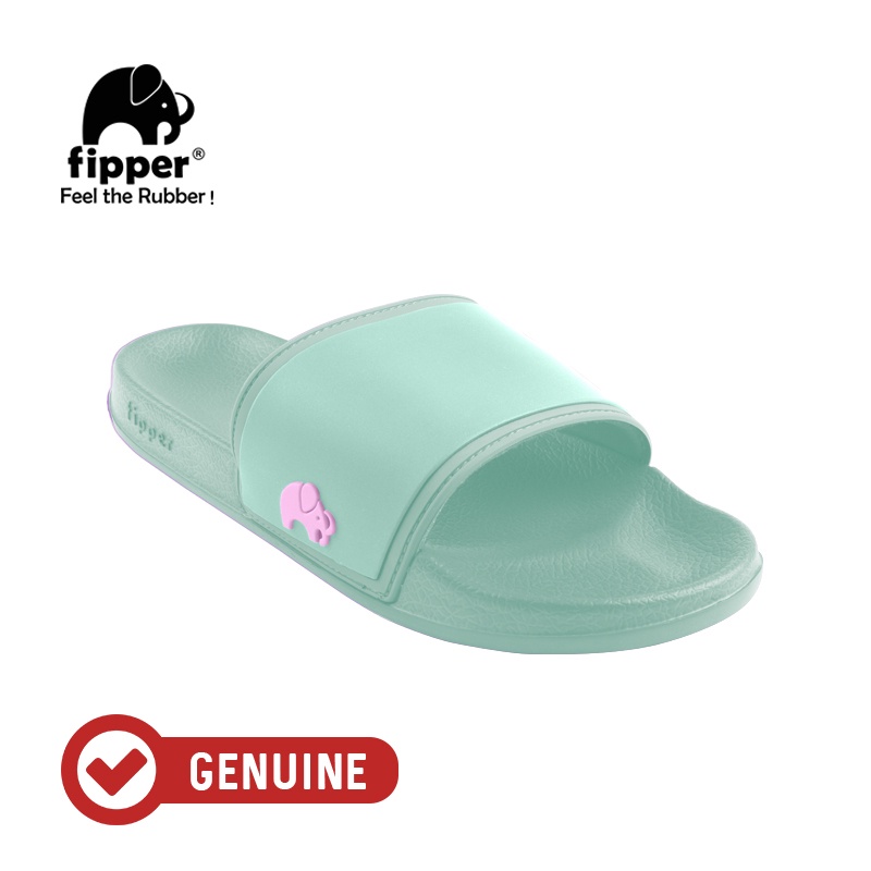 Fipper Slip On Green Surf Pink Tulip