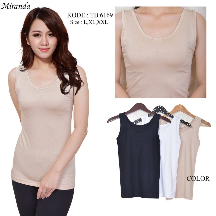 [LADIES UNDERWEAR] Camisol 6169 Tali Besar SIZE L TO XXXL Big Size Super Jumbo Tank Top DRESS Tali L