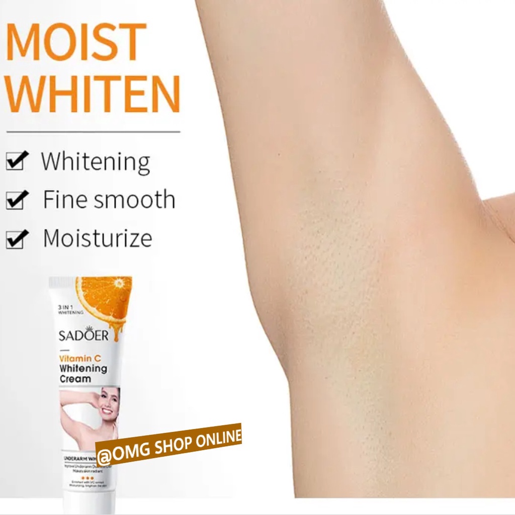 Termurah !!! Sadoer Vitamin C Whitening Cream Underarm 50 Gr / Krim Pemutih Ketiak Alami Pemutih Badan Pantat Pemutih Selangkangan Permanen Lebih Cepat / Cream Pemutih Leher Pencerah Sikut Krim Pencerah Bokong Penghilang Lipatan Ketiak Krim Ketiak Hitam