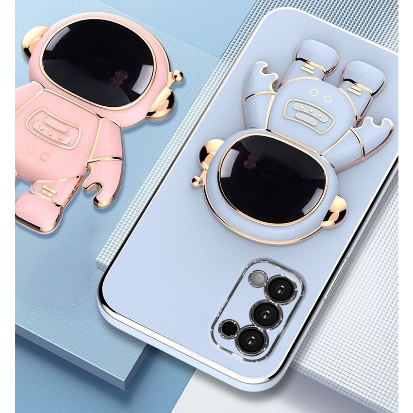 Asmara Home Soft Case Import Oppo Reno 5 Standing Astronot Premium Casing High Quality