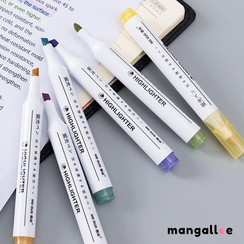 

Ay00! Morandi Tone Highlighter Student Marker Stationery Smooth Highlighter -MG