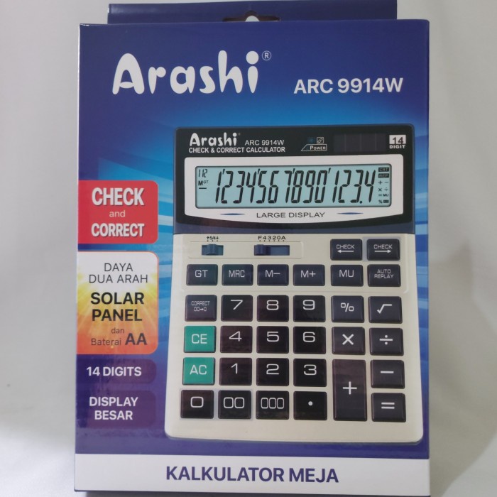 

Kalkulator 14 Digits Arashi ARC-9914W.