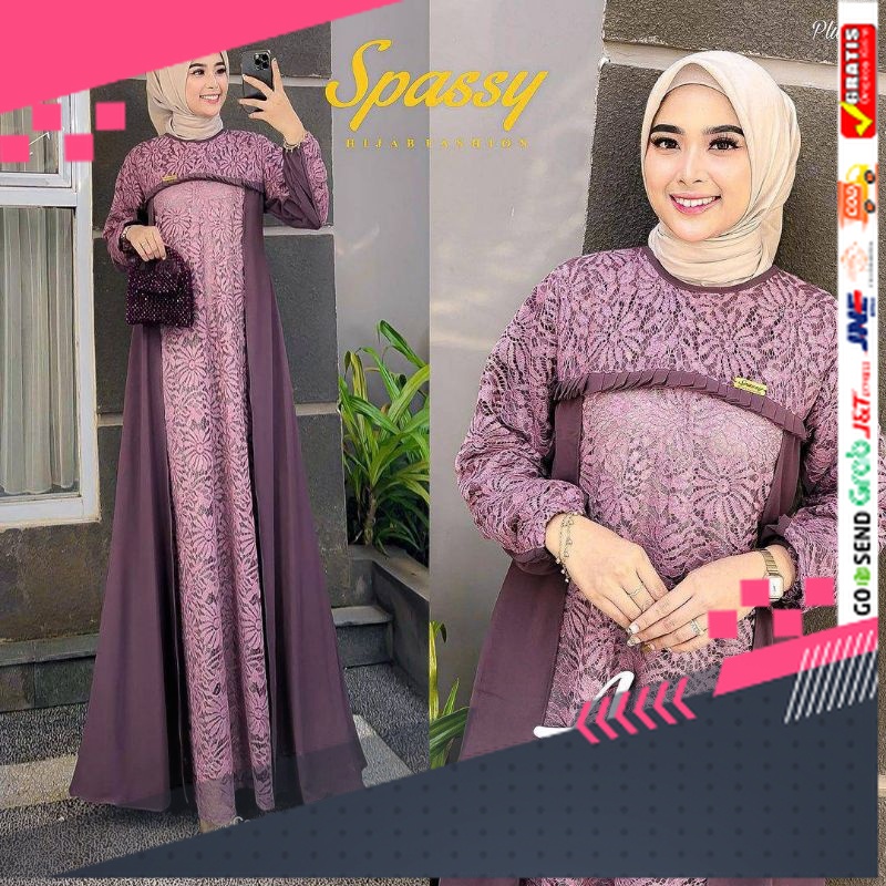 BAJU GAMIS MODEL BARU TERMURAH STYLE TRENDY /Baju Gamis Wanita Muslim April Dress Brokat Fashion Per