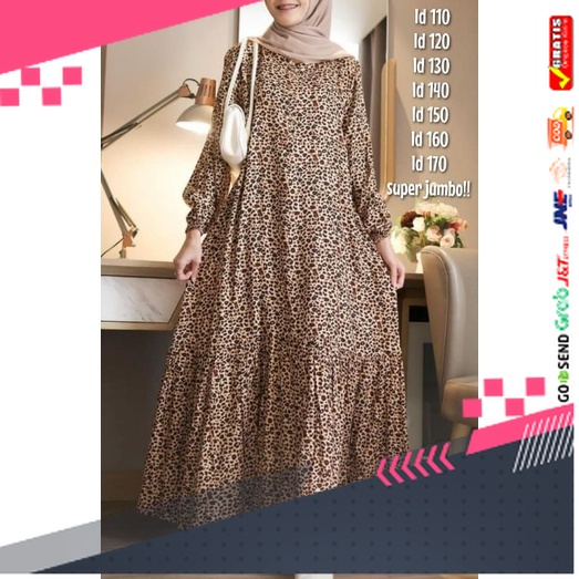 BAJU GAMIS MODEL BARU TERMURAH STYLE TRENDY /GAMIS SUPER JUMBO VISCOSE LD 130-140-150-160-170 MUAT 1