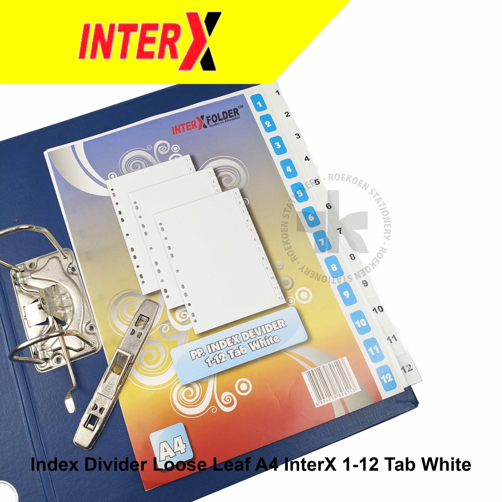 

InterX Index Divider Ordner A4 Tab White