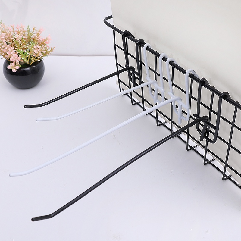 Creative Grid Shelf Mounted Snack Storage Iron Wire Hook/Rak Gantung Display Barang Supermarket/Produk Toko Organize Hooks