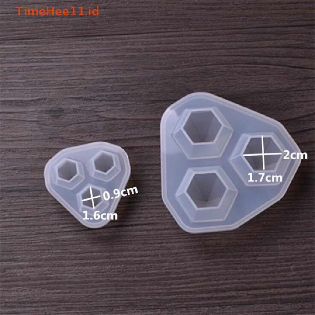 Timehee Cetakan Silikon Transparan Resin Hias Craft DIY diamond Mold ID