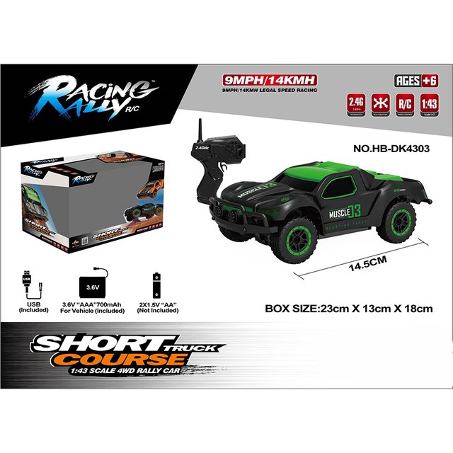 Mobil RC Off-Road Short Course Truck 1:43 2.4 Ghz QD HB Toys - Mini RC