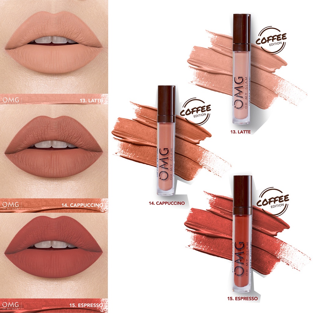 OMG OH MY GLAM Matte Kiss Lip Cream Menjaga Kelembapan dan Melindungi Bibir Dengan Extrak Jojoba Oil