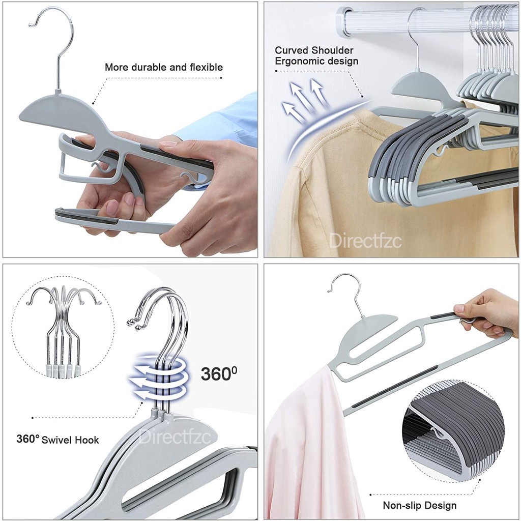 Hanger Baju Anti Slip Aesthetic Anti-Slip Clothes Hanger Gantungan Pakaian Plastik