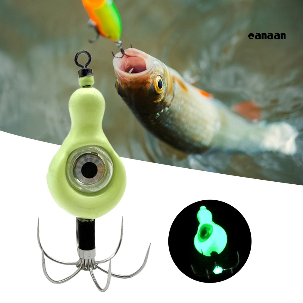 Cnn-pengait Mancing Lampu Kedip Tidak Mudah Tekuk Ringan Luminous Spinner Lure Squid Hook Untuk Angling