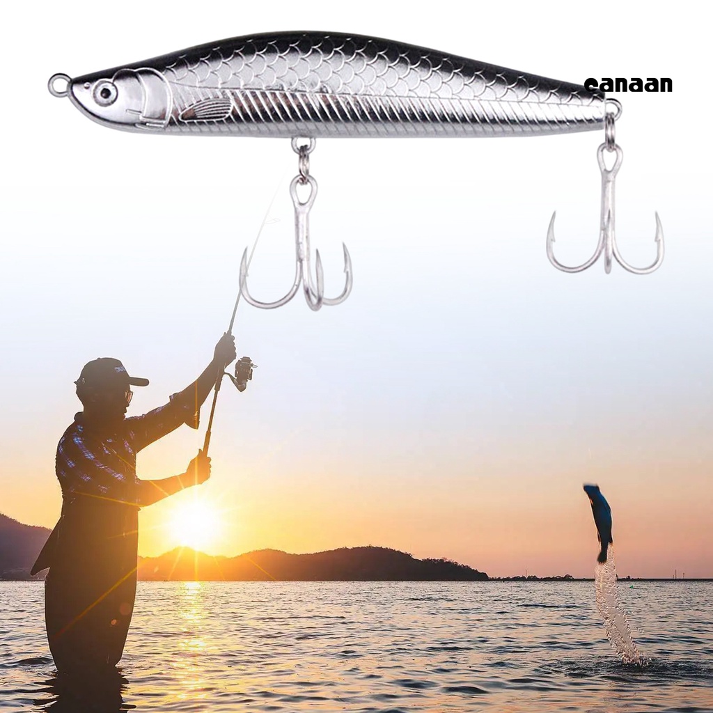 Cnn-8.5cm/12g Umpan Pancing Simulasi Kulit Hidup Warna Cerah 3D Fisheyes Tajam Treble Hook Ikan Atraksi Efisien Pengecoran Panjang Pensil Tenggelam Lambat Buatan Umpan Alat Pancing