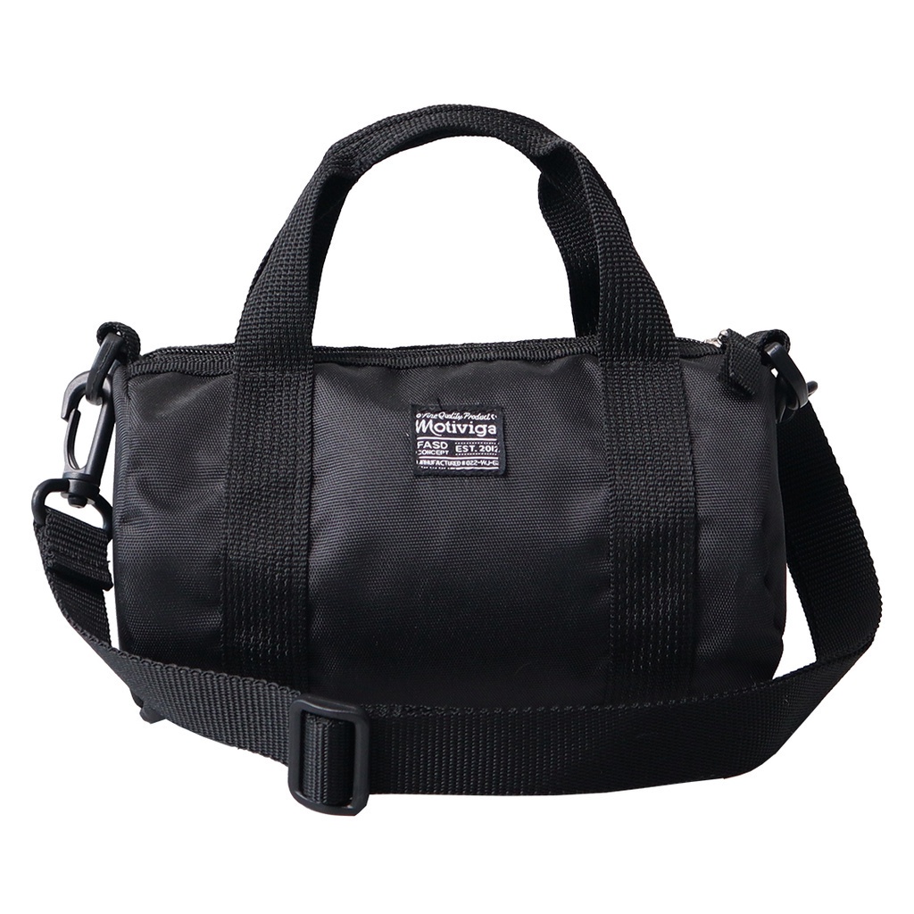 Motiviga - Mini Cylindric Barrel Sling Bag Black