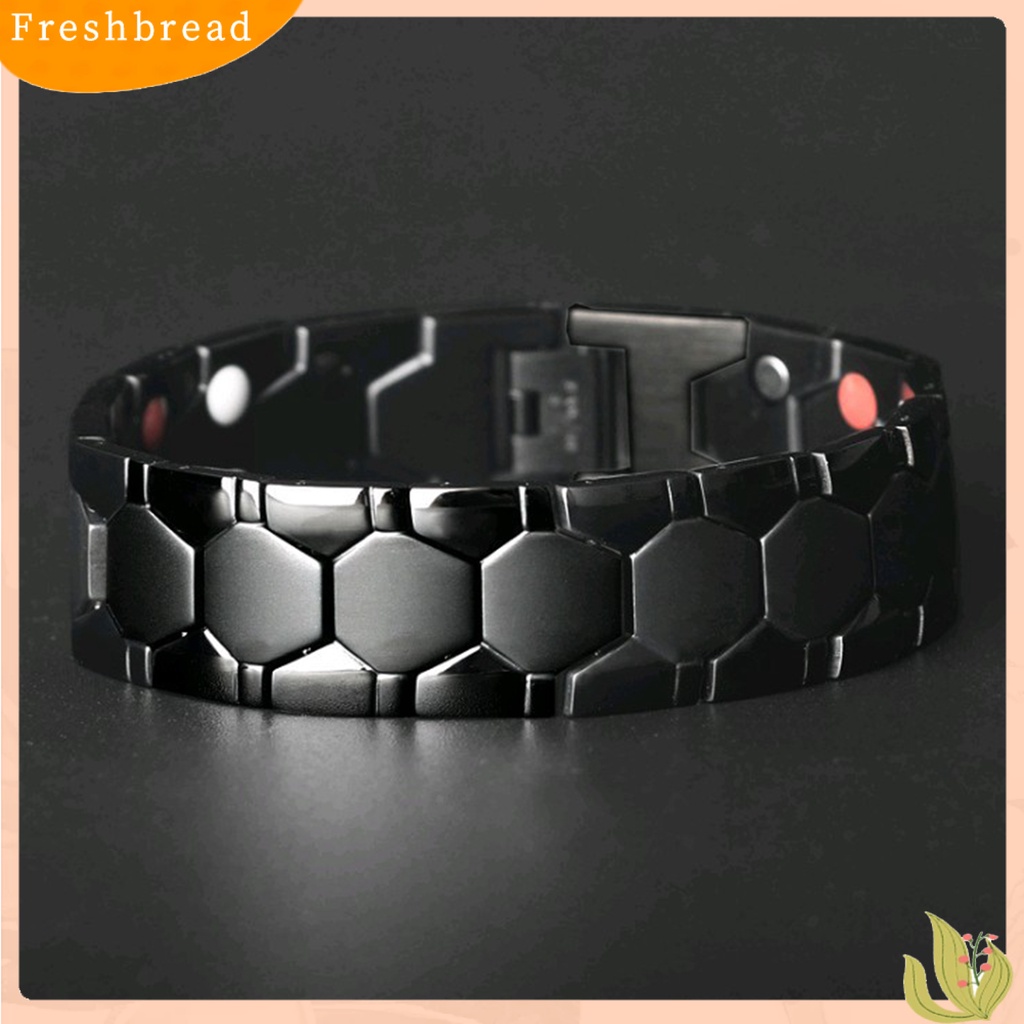 < Freshbread > Pria Gelang ic Alloy Tahan Lama Dilepas Gelang Terapi Perhiasan Harian