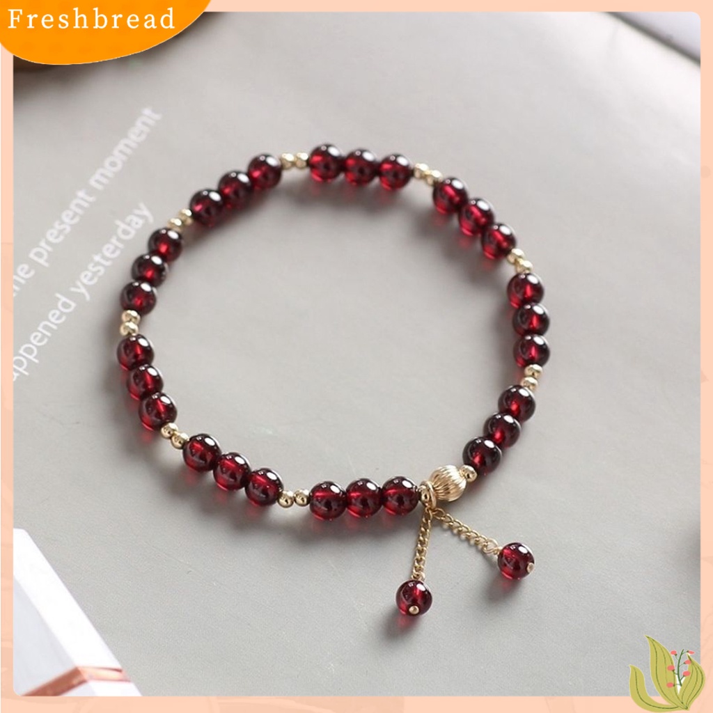 &lt; Freshbread &gt; Wanita Gelang Warna Kontras Mewah Manik-Manik Untai Penampilan Bagus Reguler Fit Hias Portable Permukaan Halus Tembus Lady Bangle Perhiasan Wanita