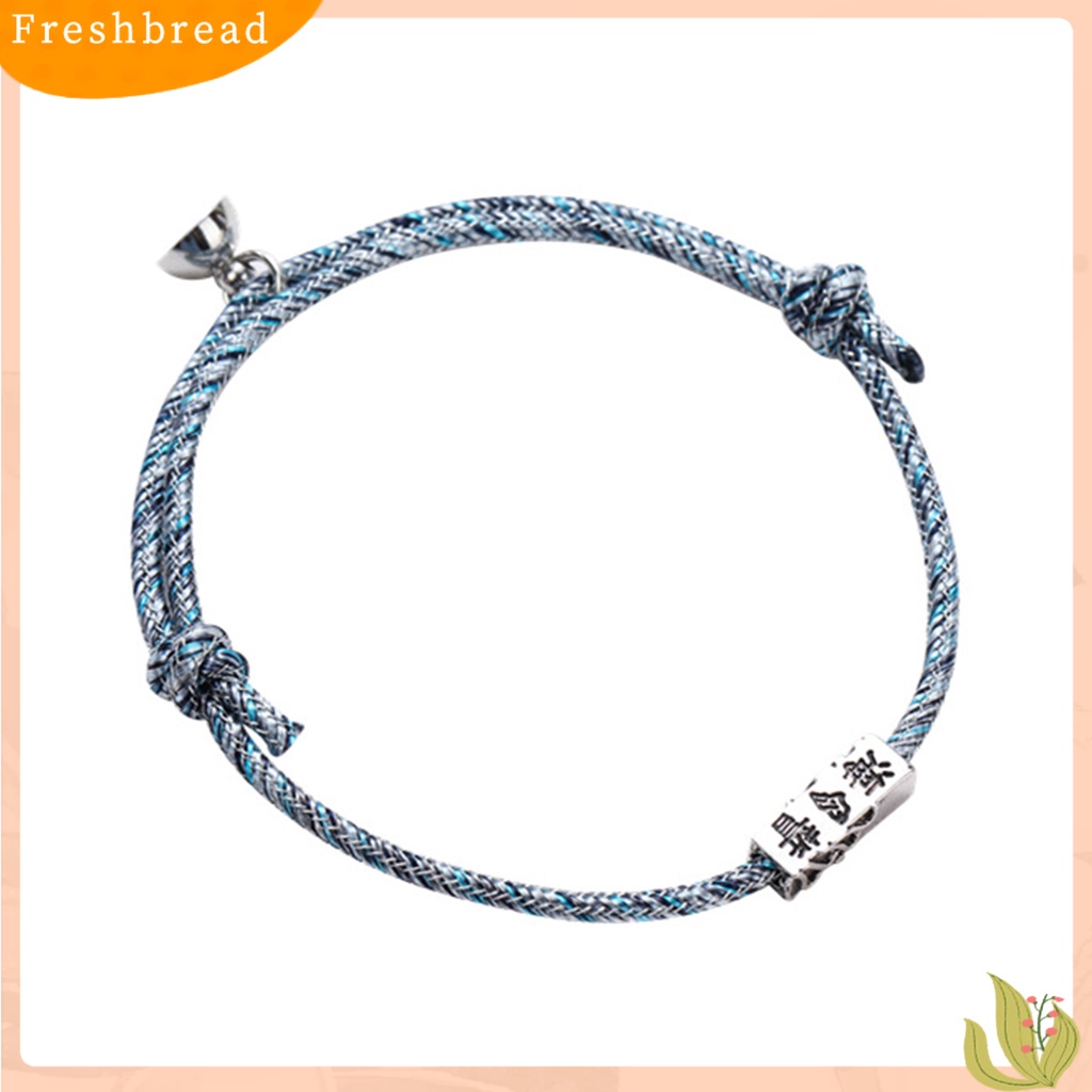 &lt; Freshbread &gt; 2Pcs Unisex Couple ic Gelang Tali Dikepang Kekasih Valentine Hadiah Perhiasan