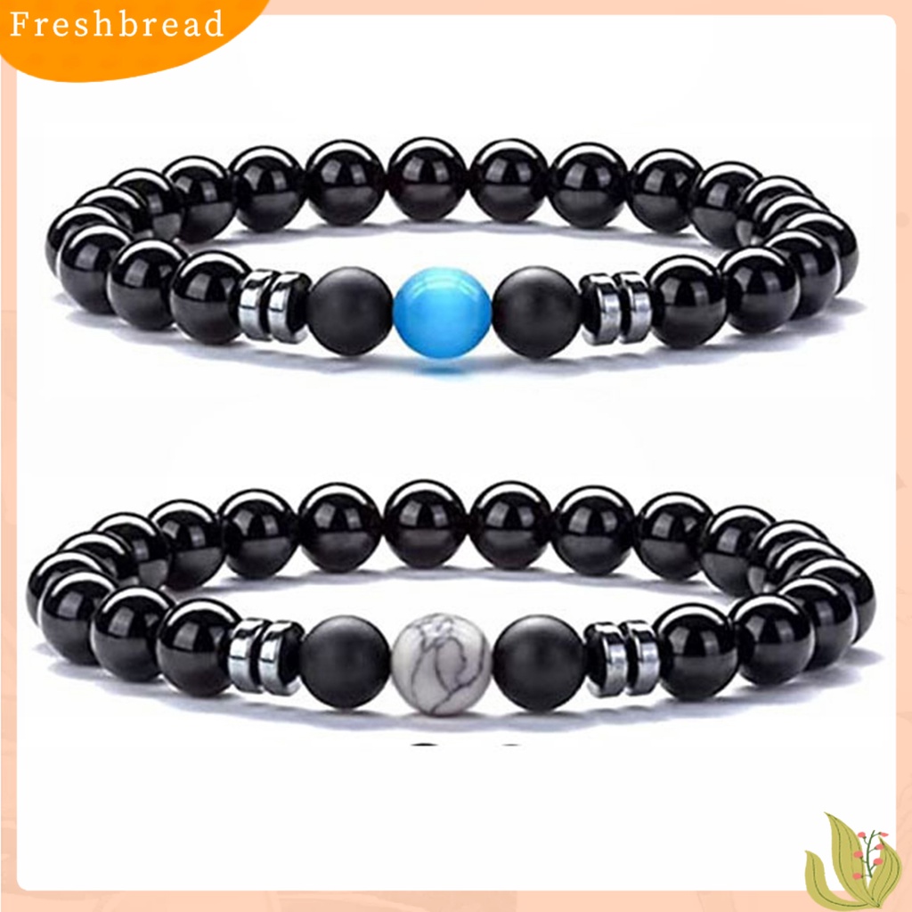 &lt; Freshbread &gt; Gelang Tali Elastis ic Perlindungan Kesehatan Batu Alam Fashion Pria Wanita Tiger Eye Beads Bracelet Untuk Pakaian Sehari-Hari