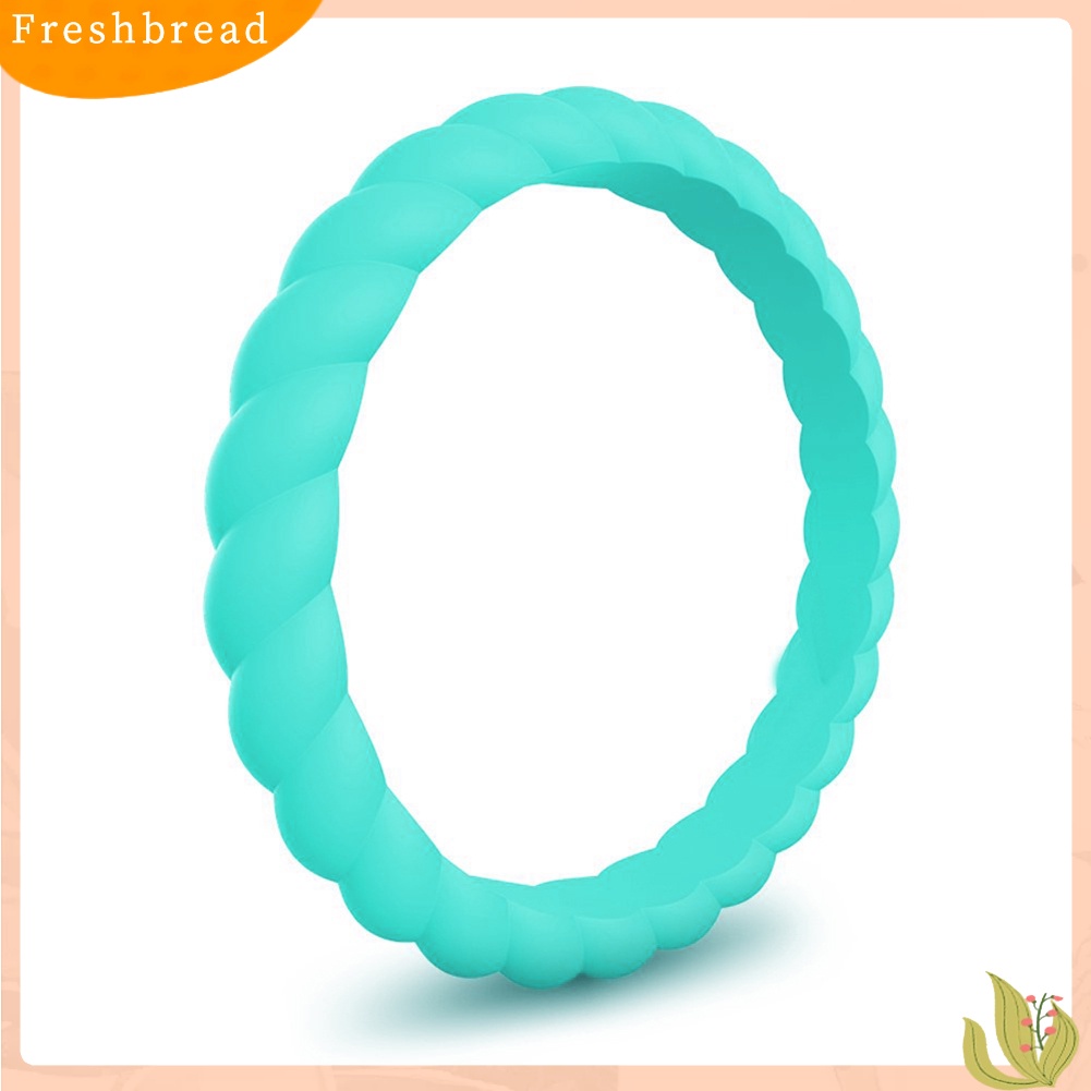 &lt; Freshbread &gt; 1Pc Fashion Hadiah Unisex Olahraga Kebugaran Gym Fleksibel Silikon Twist Ring Band