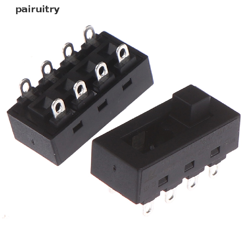 Prt 2pcs 12A 250V 3posisi 8pin Toggle Slide Switch LQ-103H Saklar Pengering Rambut PRT