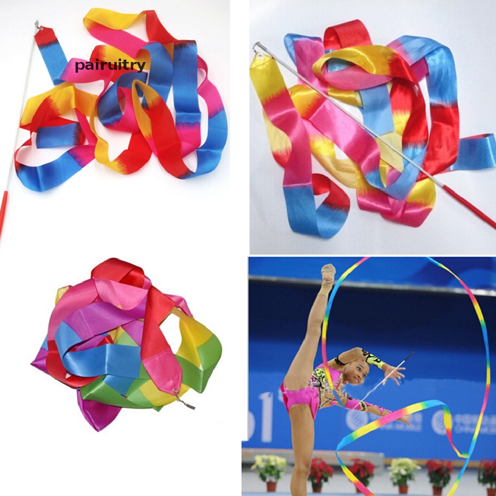 Prt 4m Kids Dance Ribbon Gym Irama Art Senam Balet Streamer Berputar-Putar Batang PRT