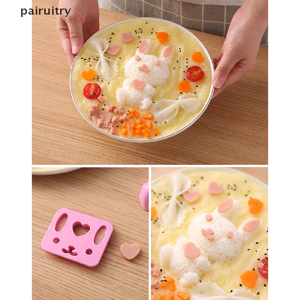 Prt 1Set Cetakan Sushi Dapur Cetakan Sandwich Cetakan Bola Nasi Kelinci DIY Bento MakerTool PRT