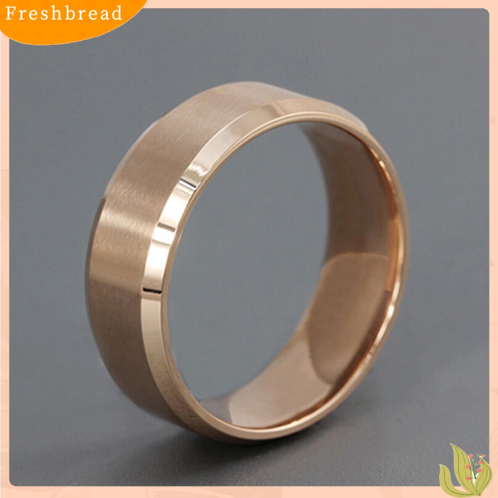 &lt; Freshbread &gt; Cincin Punk Keren Nyaman Dipakai Cincin Pita Lebar Baja Titanium Kreatif Sederhana Untuk Cocktail Bar Club