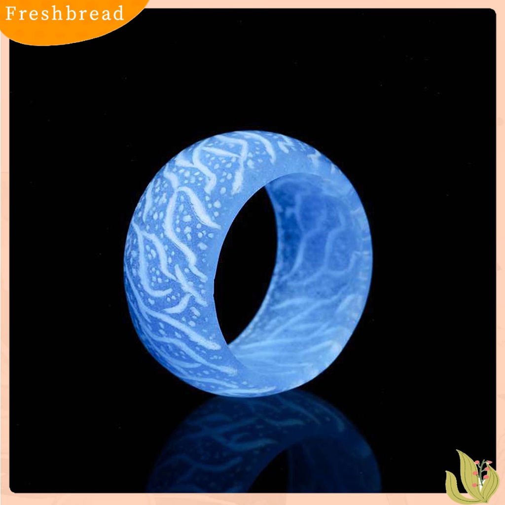 &lt; Freshbread &gt; Kreatif Unisex Pola Retak Bercahaya Glow Cincin Fashion Perhiasan Aksesori