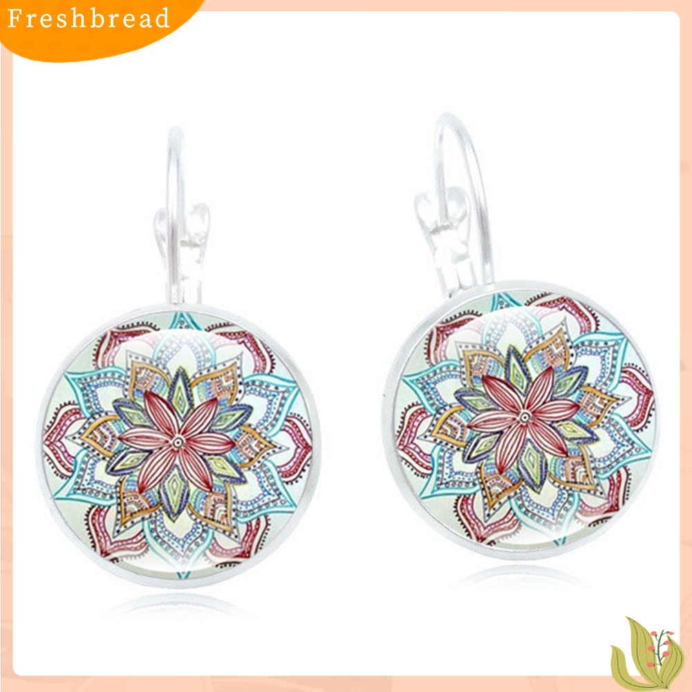 &lt; Freshbread &gt; Vintage Unik Wanita Mandala Bunga Alloy Kait Anting Lady Ear Perhiasan Hadiah