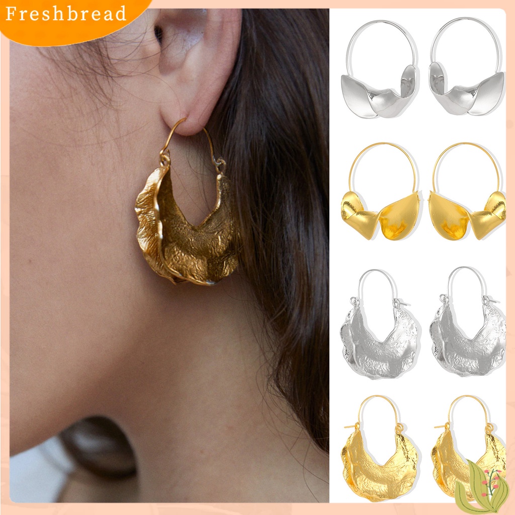 &lt; Freshbread &gt; 1pasang Statement Earrings Retro Punk Tetesan Air Logam Berat Mewah Warna Emas Perak Drop Earrings Fashion Jewelry