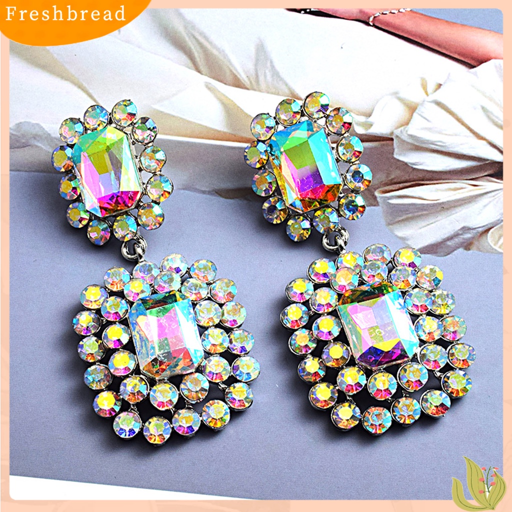 &lt; Freshbread &gt; Anting All-match Anting Drop Panjang Geometris Bahan Alloy Anti Karat Untuk Pacaran