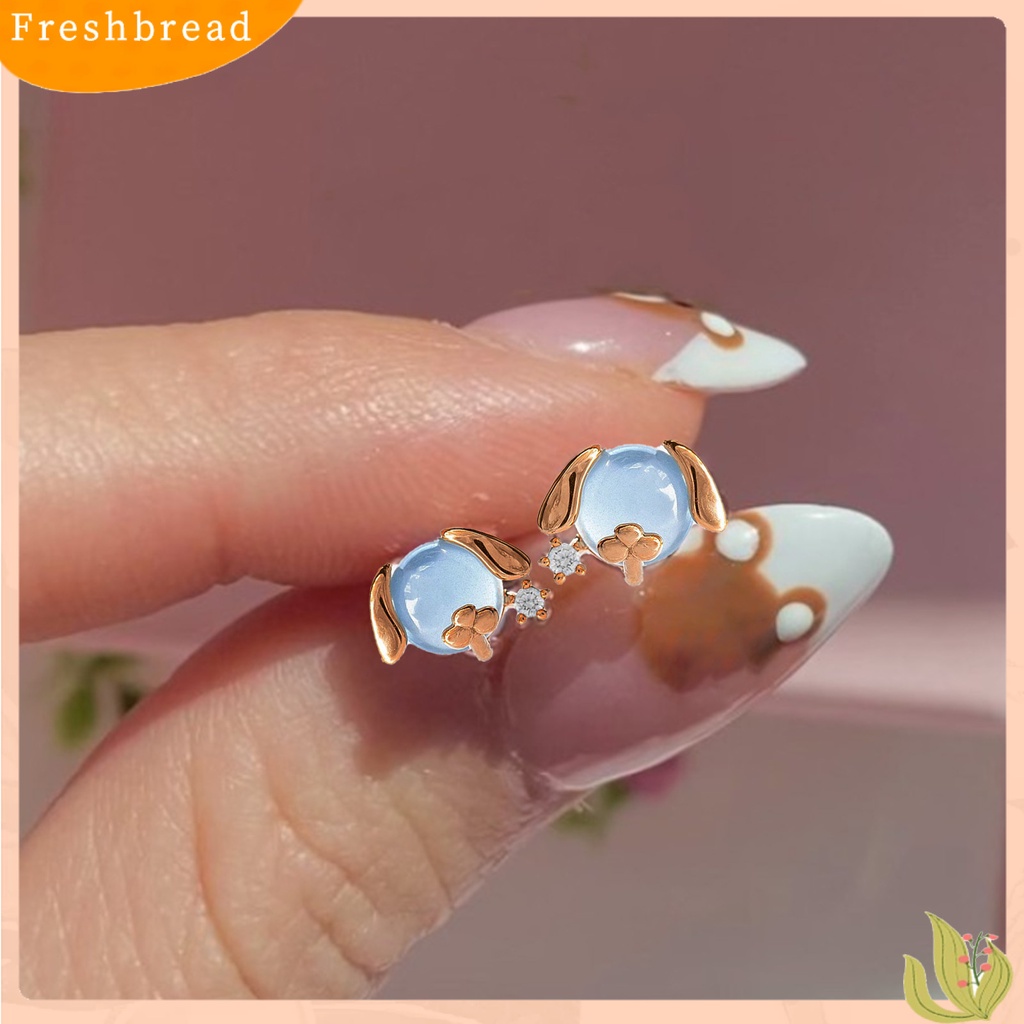 &lt; Freshbread &gt; 1pasang Wanita Ear Studs Hewan Kecil Cubic Zirconia Perhiasan Gajah Kelinci Koala Lion Piggy Stud Earrings Untuk Pesta