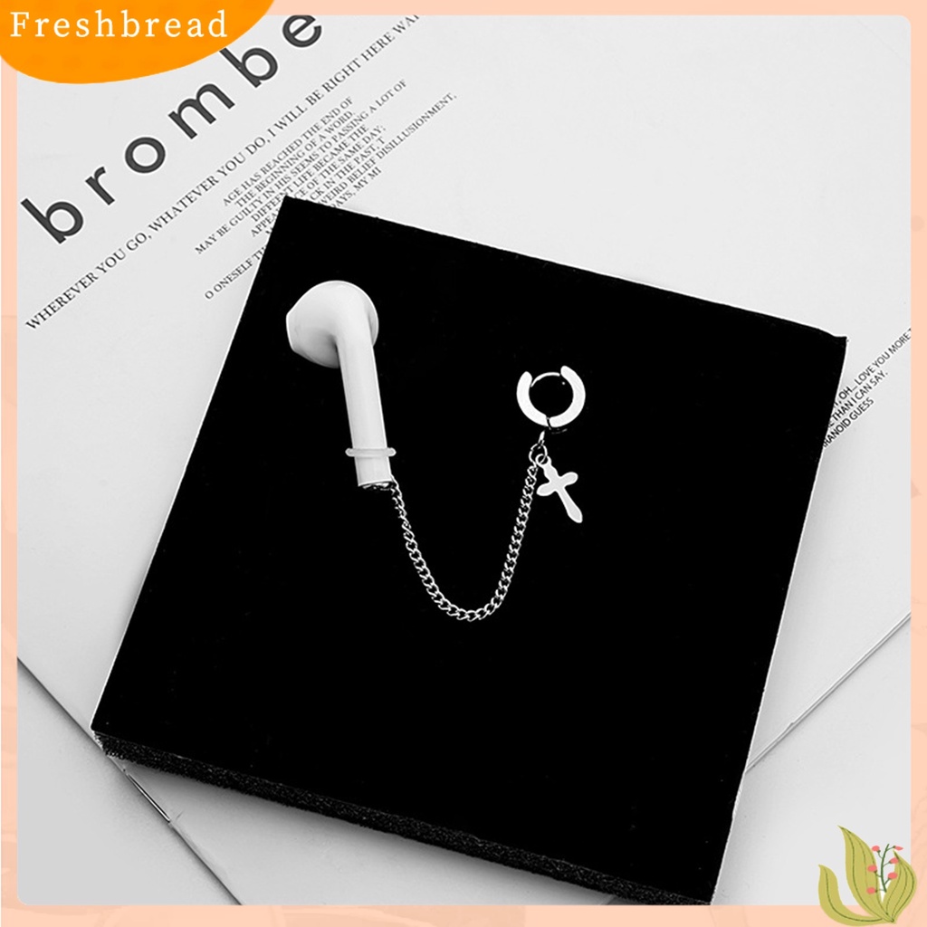 &lt; Freshbread &gt; 1pc Anting Anti Hilang Universal Cocok Mudah Digunakan Tali Anting Earphone Stainless Steel Non-slip Untuk Pakaian Sehari-Hari