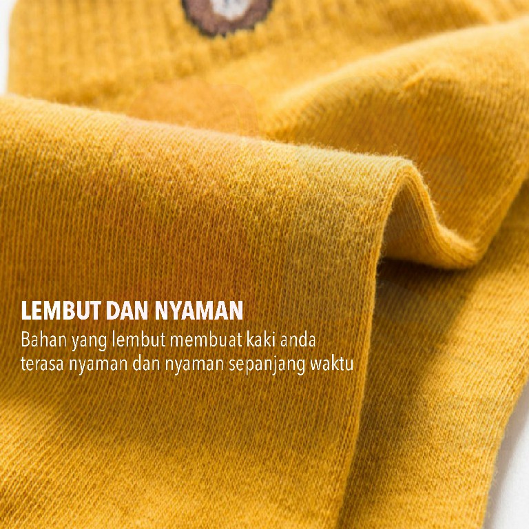 MOMO HOUSE Kaos Kaki Pendek Wanita Kaos Wanita Kaos Kaki Dewasa Wanita Kaos Kaki Dewasa Perempuan Motif Beruang