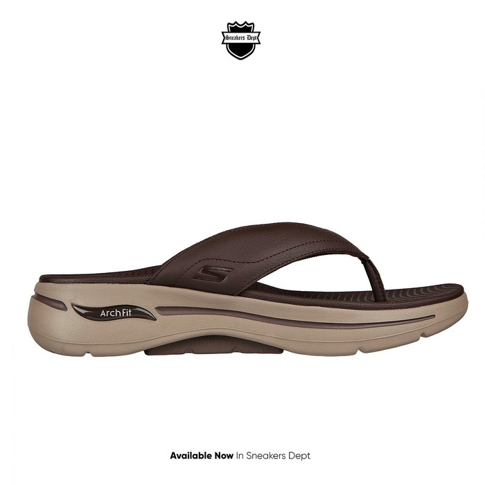 SKECHERS Sandal Pria GO WALK ARCH FIT SANDAL 229022BRN ORIGINAL