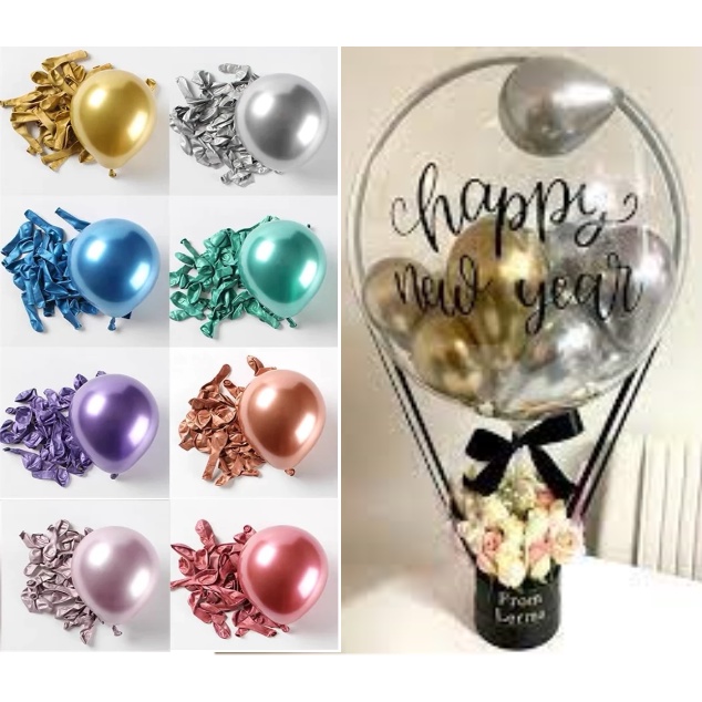 Balon latex mini chrome 5inch untuk isian balon PVC