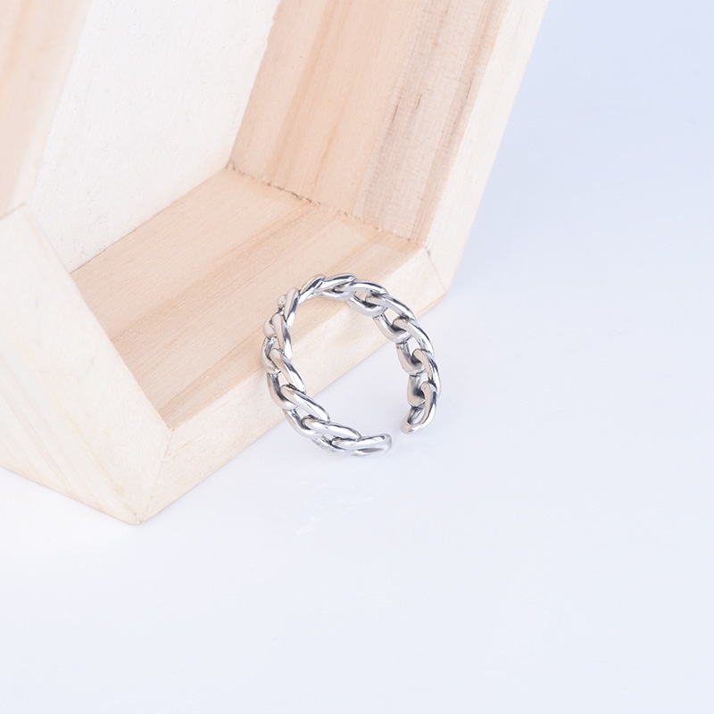 Goldkingdom Aksesoris Perhiasan Fashion Ready Stock Hitam Punk Punk Rantai Pembukaan Vintage Thai Cincin Perak Kepribadian Jepang Dan Korea Sederhana Aksesoris Fashion