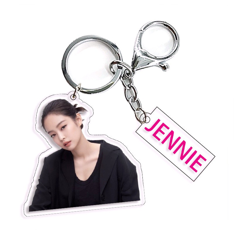 1pcs Korea Blackpink Gantungan Kunci Acrylic Mungil JINNIE JISOO LISA ROSE BP Karakter Liontin Untuk Festival Perempuan Dewasa Blackpink
