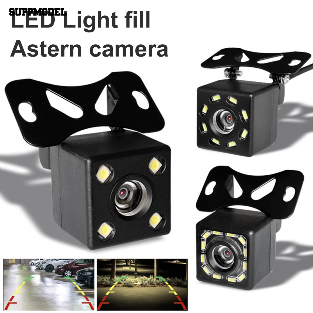 Suppmodel 1set Kamera Cadangan Mobil Handal Aksesoris Mobil Good Night Vision Car Backup Camera 4per8 /12 Lampu LED