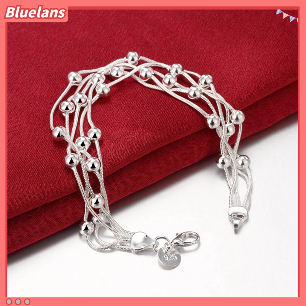 {In Stock} Rantai Lima Baris Menawan Indah Tembaga Pengerjaan Halus 5baris Kalung Gelang Set Untuk Wanita