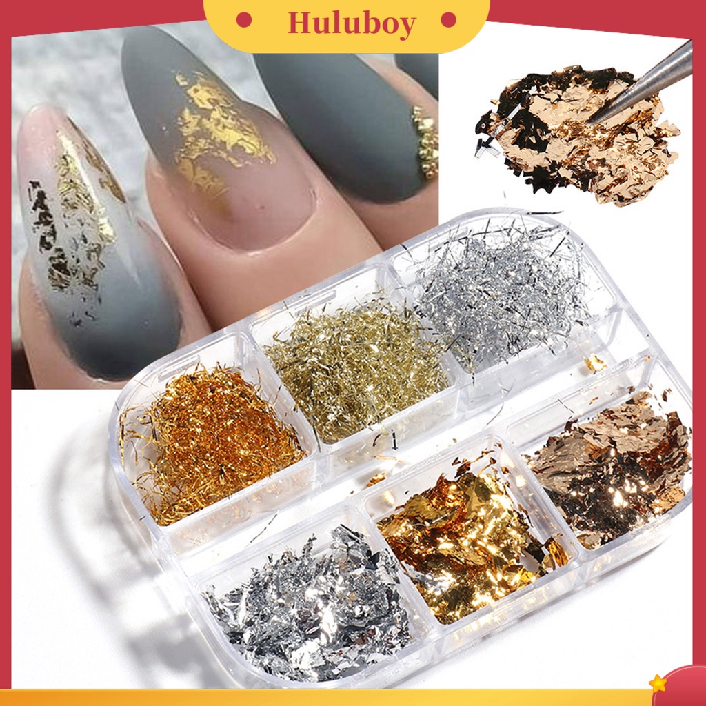 {In Stock} 1kotak Nail Sequin Shiny Vibrant Color Plastik Campur DIY Nail Glitters Sequin Manicures Designs Perlengkapan Kuku