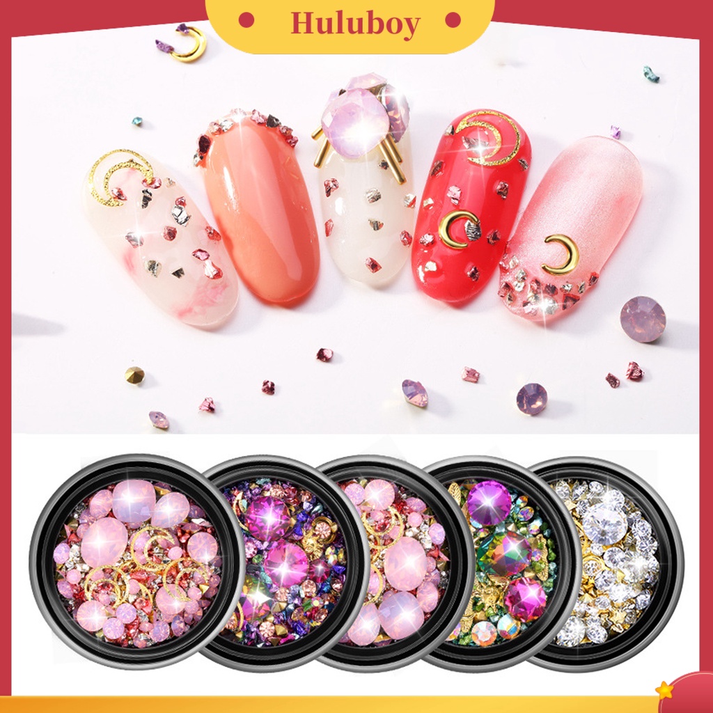 {In Stock} 1kotak Dekorasi Kuku Warna Cerah Permukaan Berkilau Resin 3D Dekorasi Nail Art Manik Longgar Mini Bubble Ball Decor Perlengkapan Kecantikan