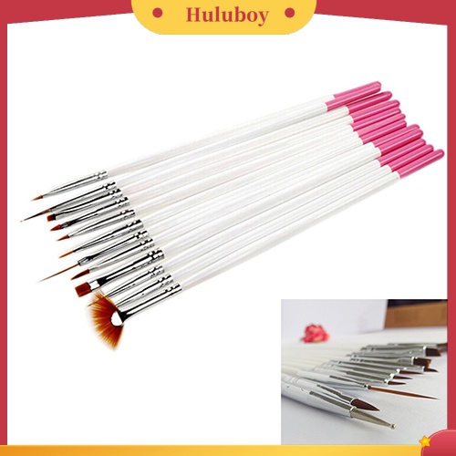 {In Stock} 12x Nail Art Polish Lukisan Serut Pens Brush Tips Tools Set UV Gel Nail Brushes