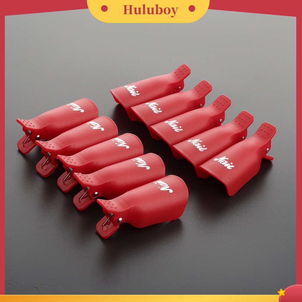 {In Stock} 10Pcs Topi Nail Art Tahan Abrasi Pengerjaan Indah Kuku Portabel Nail Art Rendam Off Klip Cap Untuk Manicure