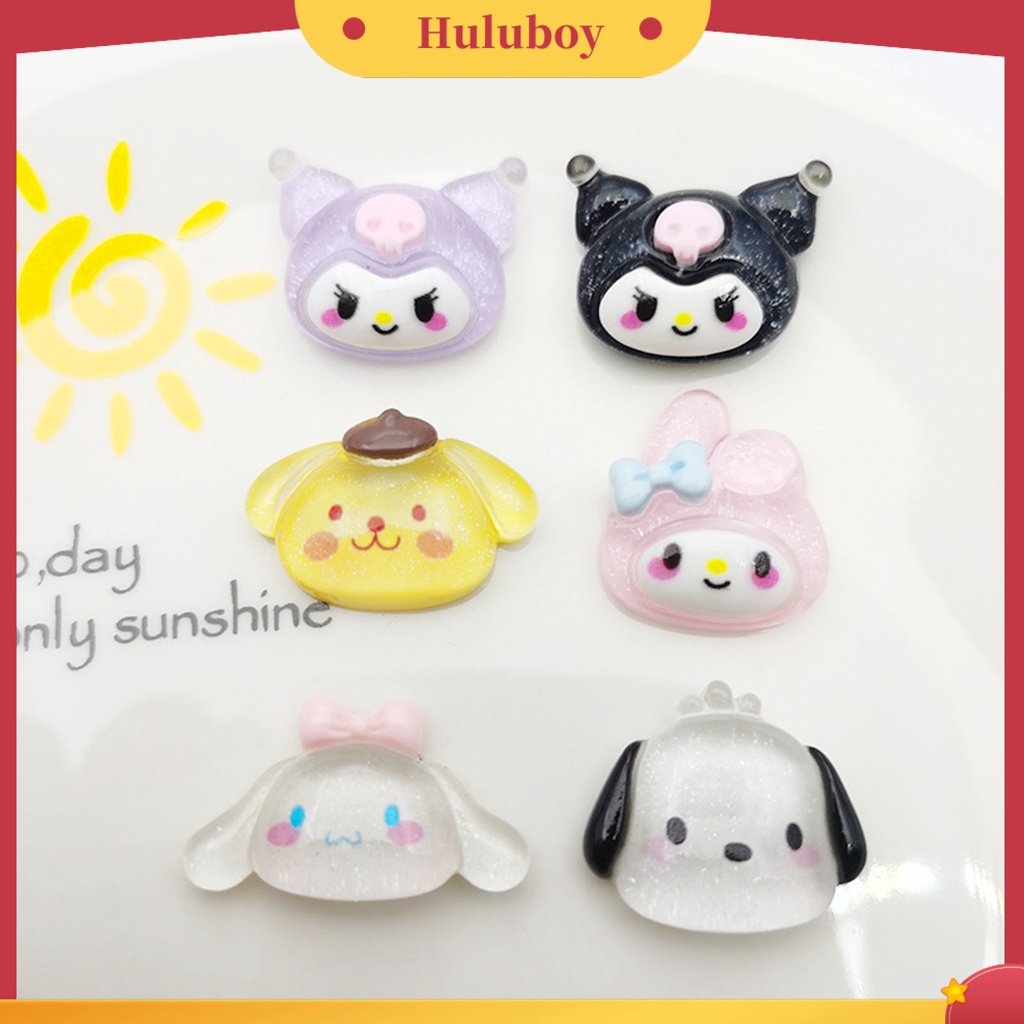 {In Stock} 10Pcs Ornamen Manicure Bentuk Kartun Penampilan Menggemaskan Tahan Luntur Warna Hidup 3D Lovely Anime Karakter Nail Phone Case Decor Untuk Rumah
