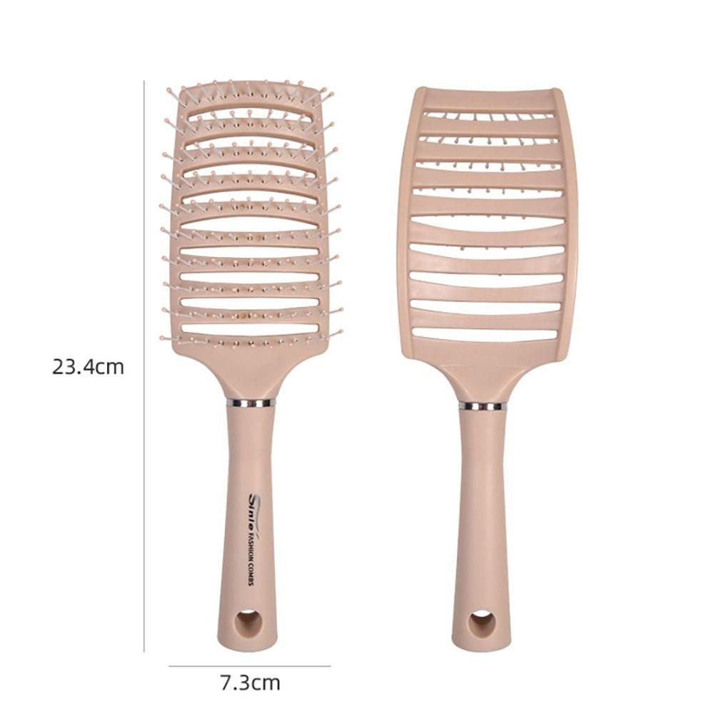 TOP 1pcs Sisir Rambut Profesional Pengeriting Gigi Lebar Dan Lurus Melengkung Hairdressing Styling Tools