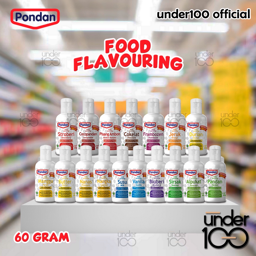 ❤ Under100 ❤ Pondan Food Flavouring Perisa Makanan Series 60g | HALAL BPOM